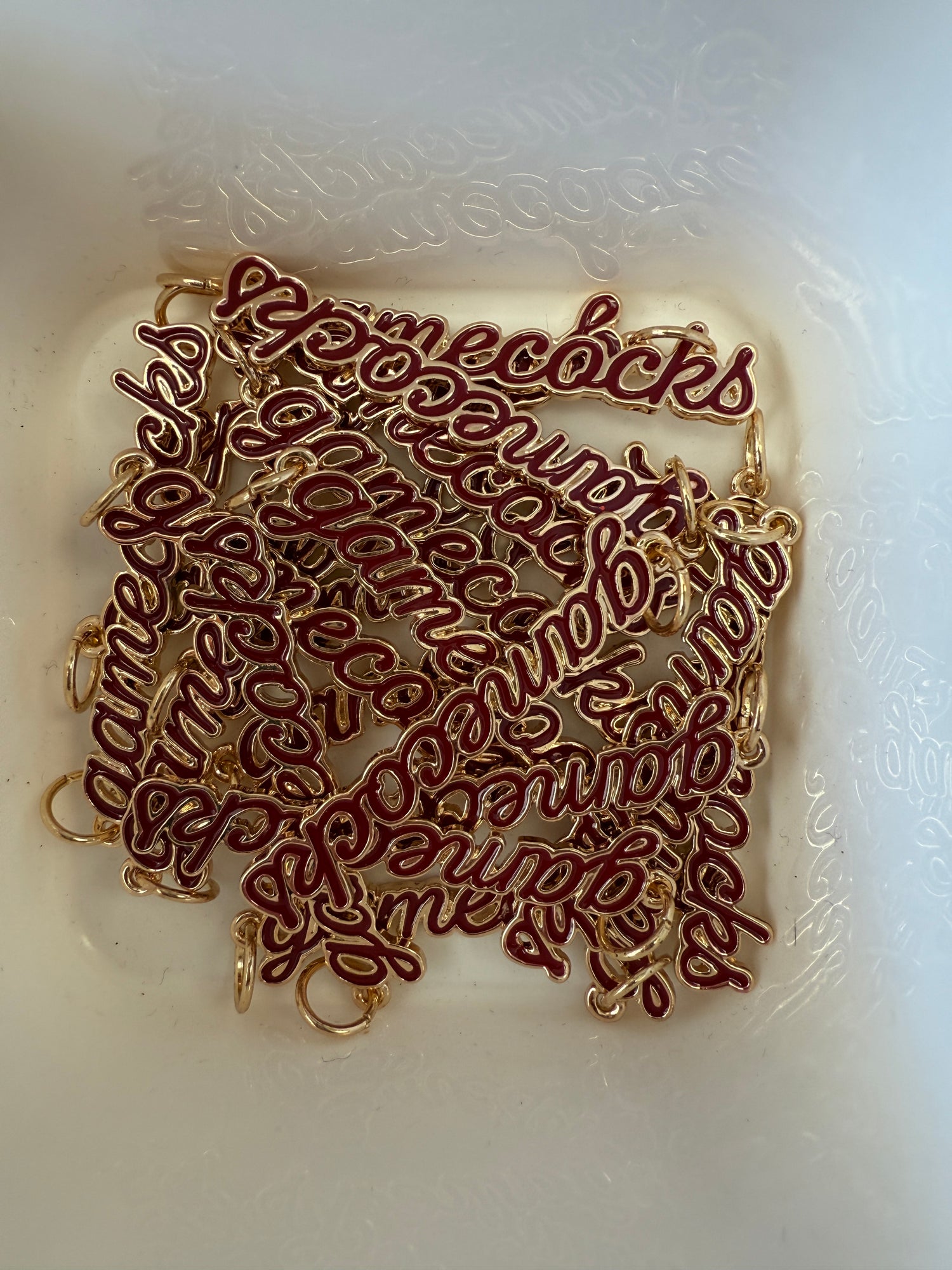 South Carolina Gamecocks
Enamel Script Charm