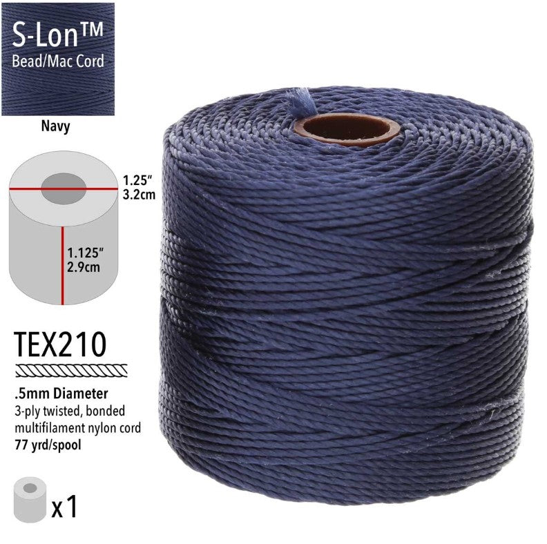 S-LON BEAD CORD NAVY 77YD TEX210