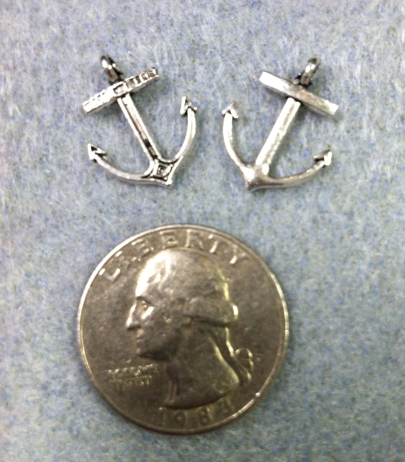 Anchor Charms Silverplate Package of (10)
