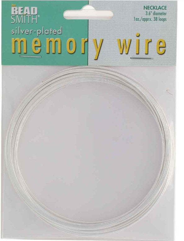 Silver-Plated Memory Wire (3.6" diameter) for Necklaces