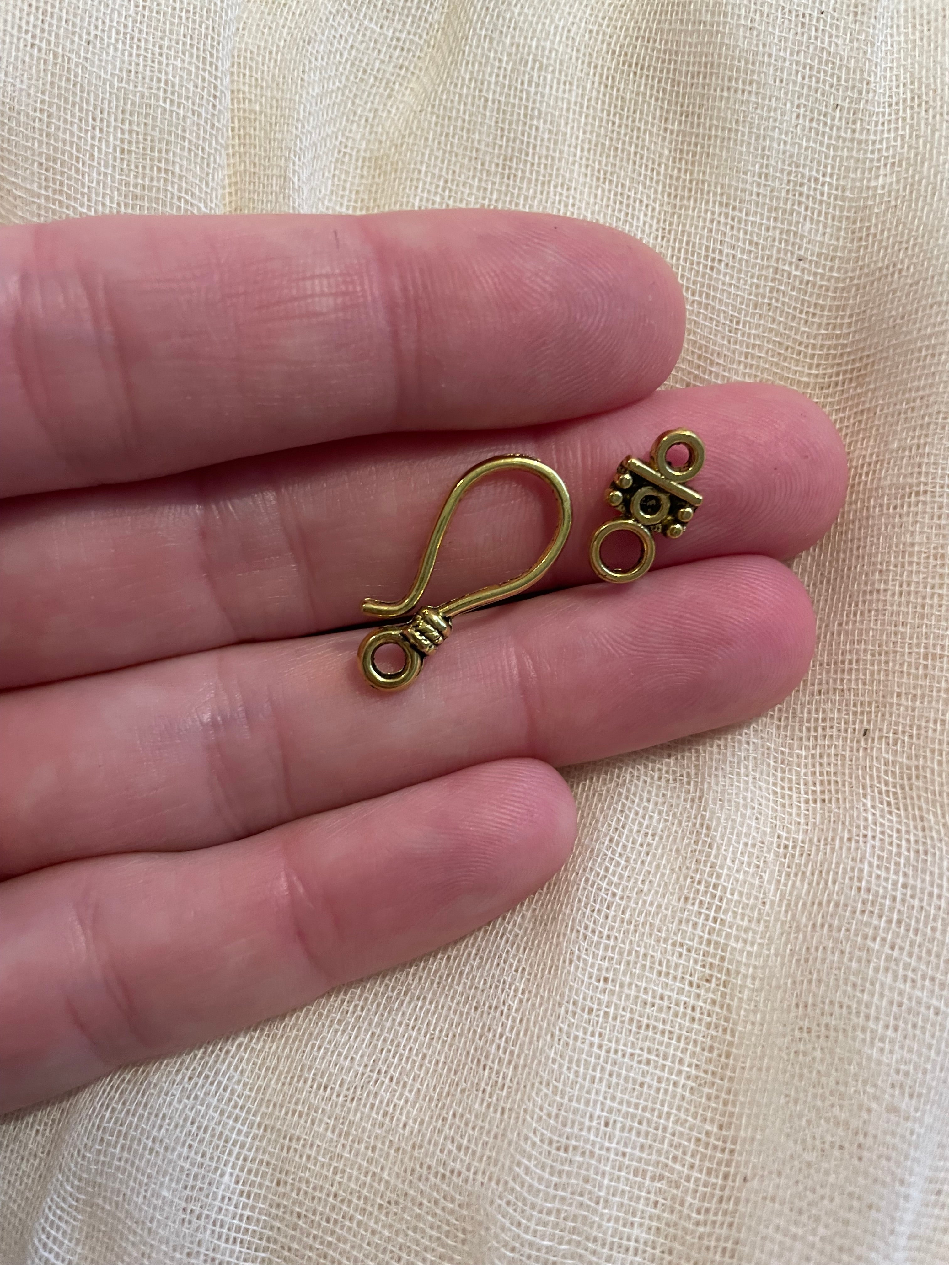 Hook Eye Clasps 24mm Gold Plated /Silver Plate 10Sets