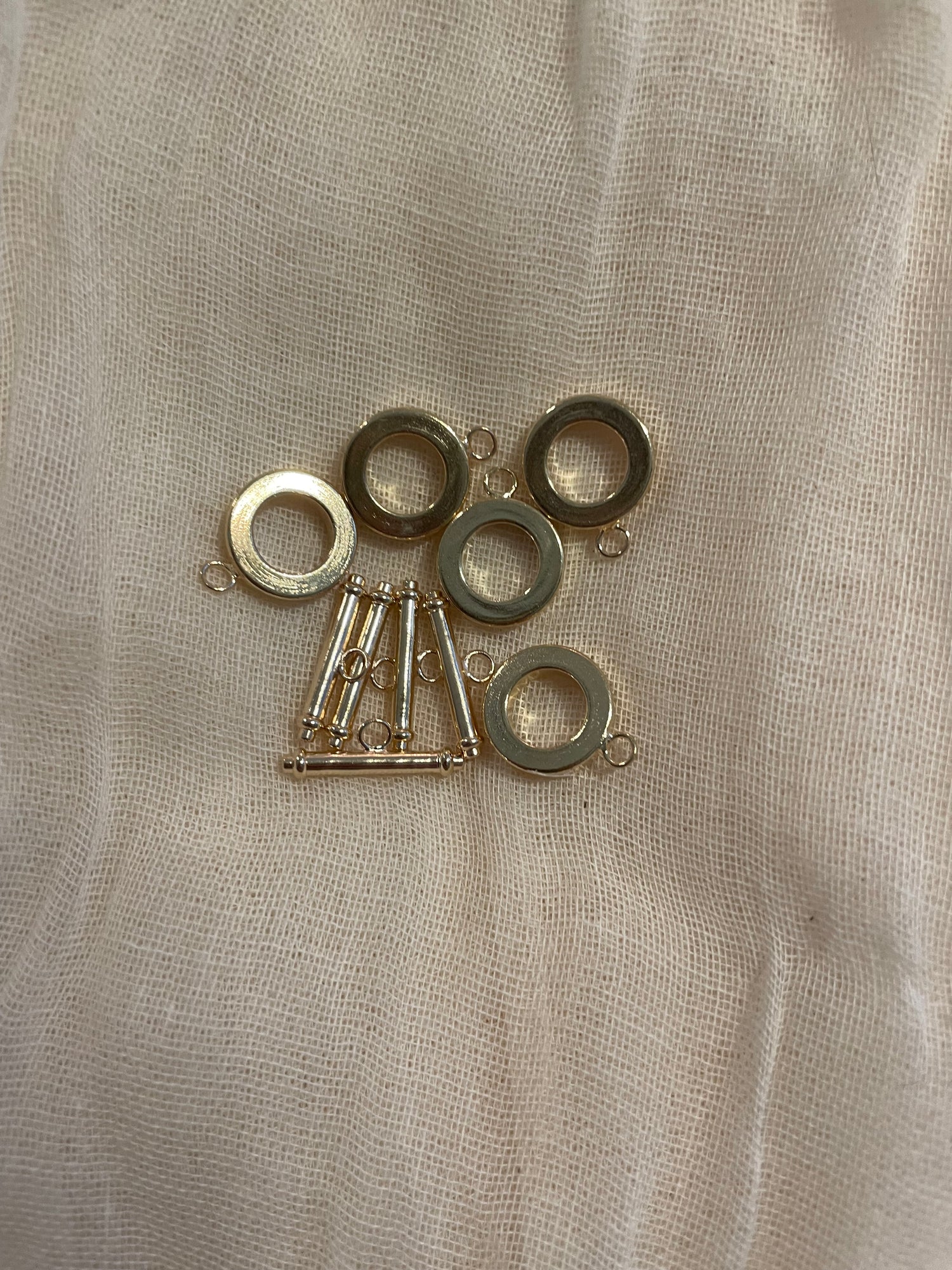 Toggle Clasps 15mm Gold Plate (5 Sets)