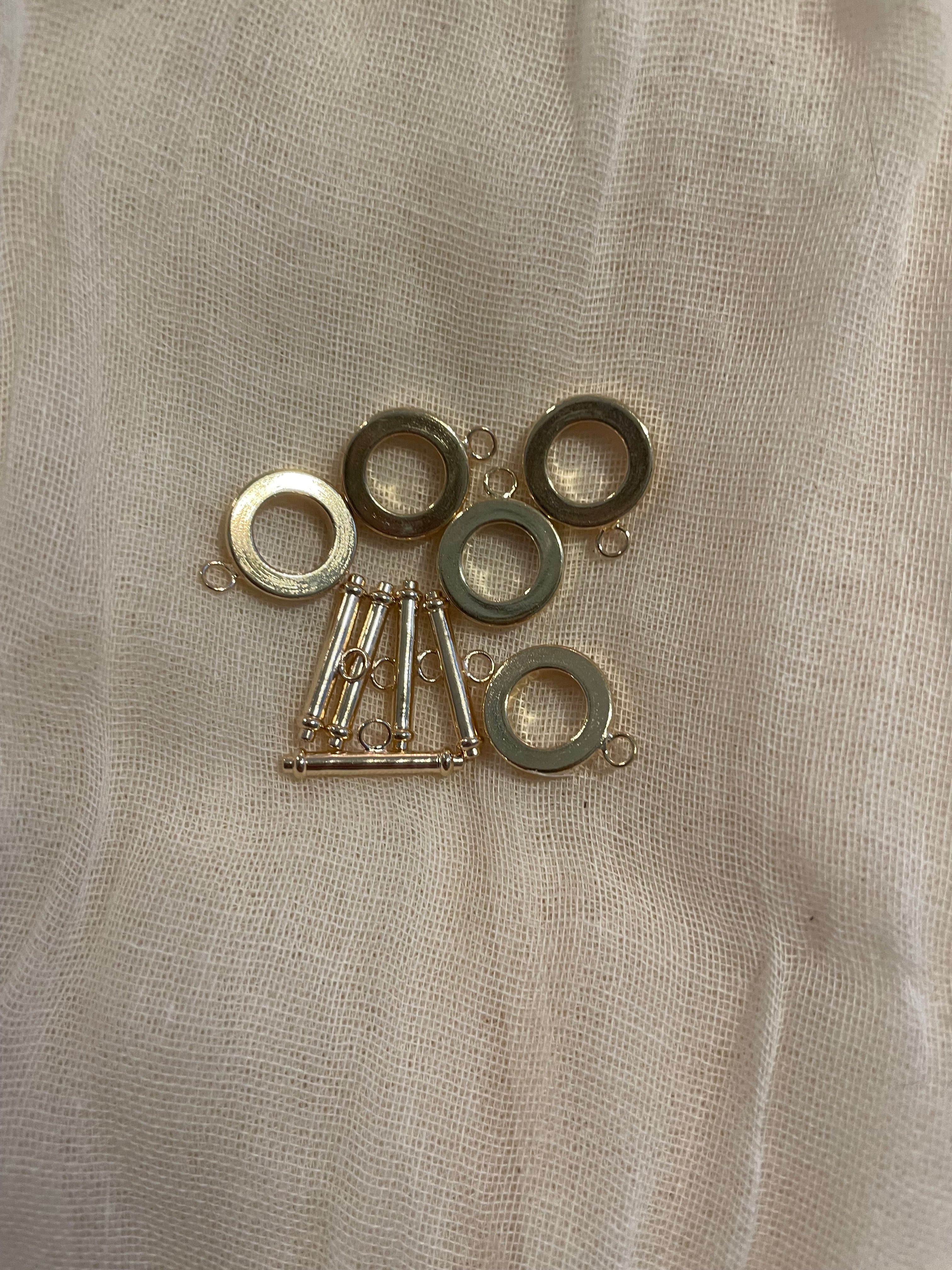 Toggle Clasps 15mm Gold Plate (5 Sets)