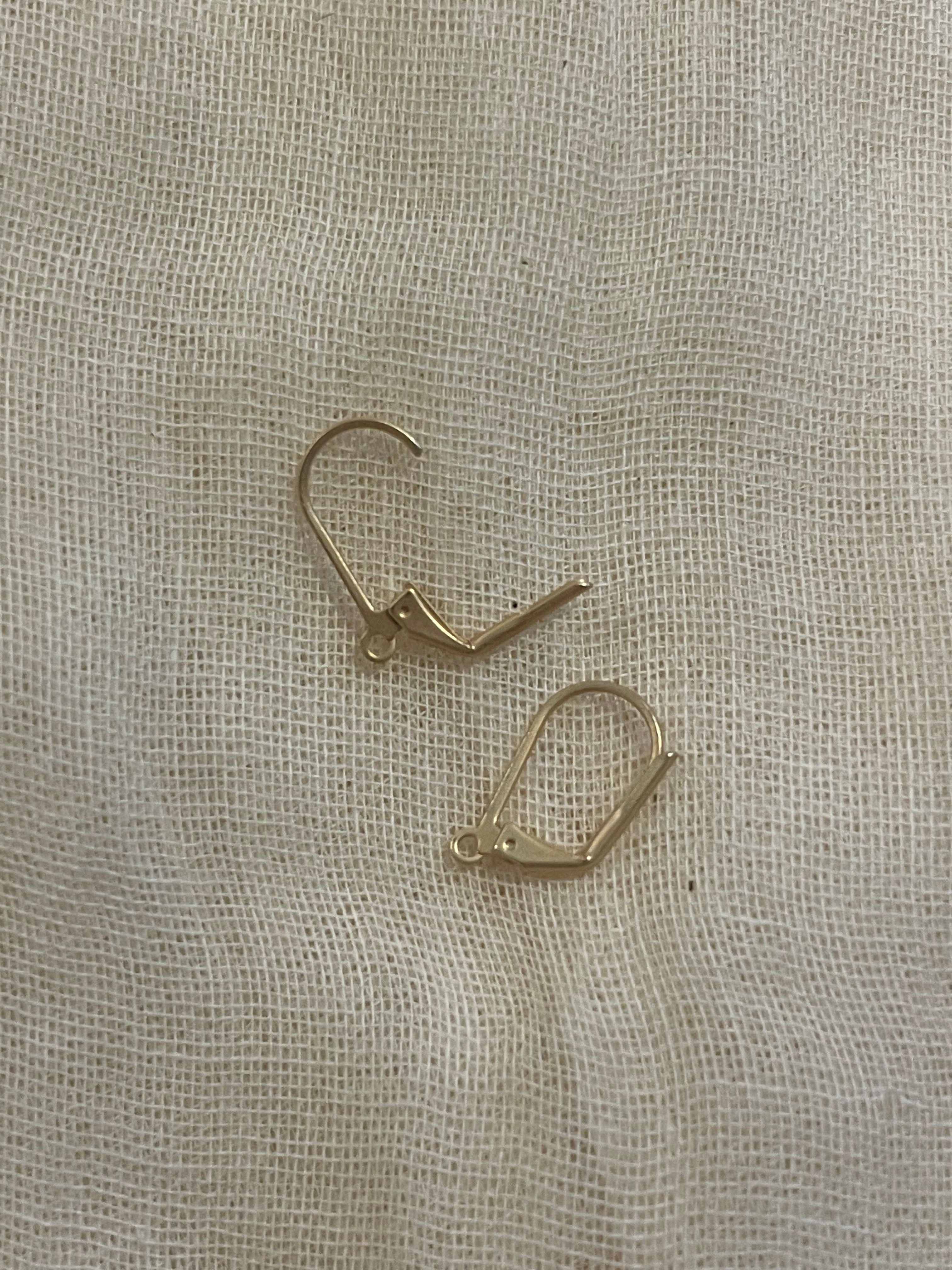 Leverback Earrings Matte Gold Plated 17mm x 10mm 6 Pairs