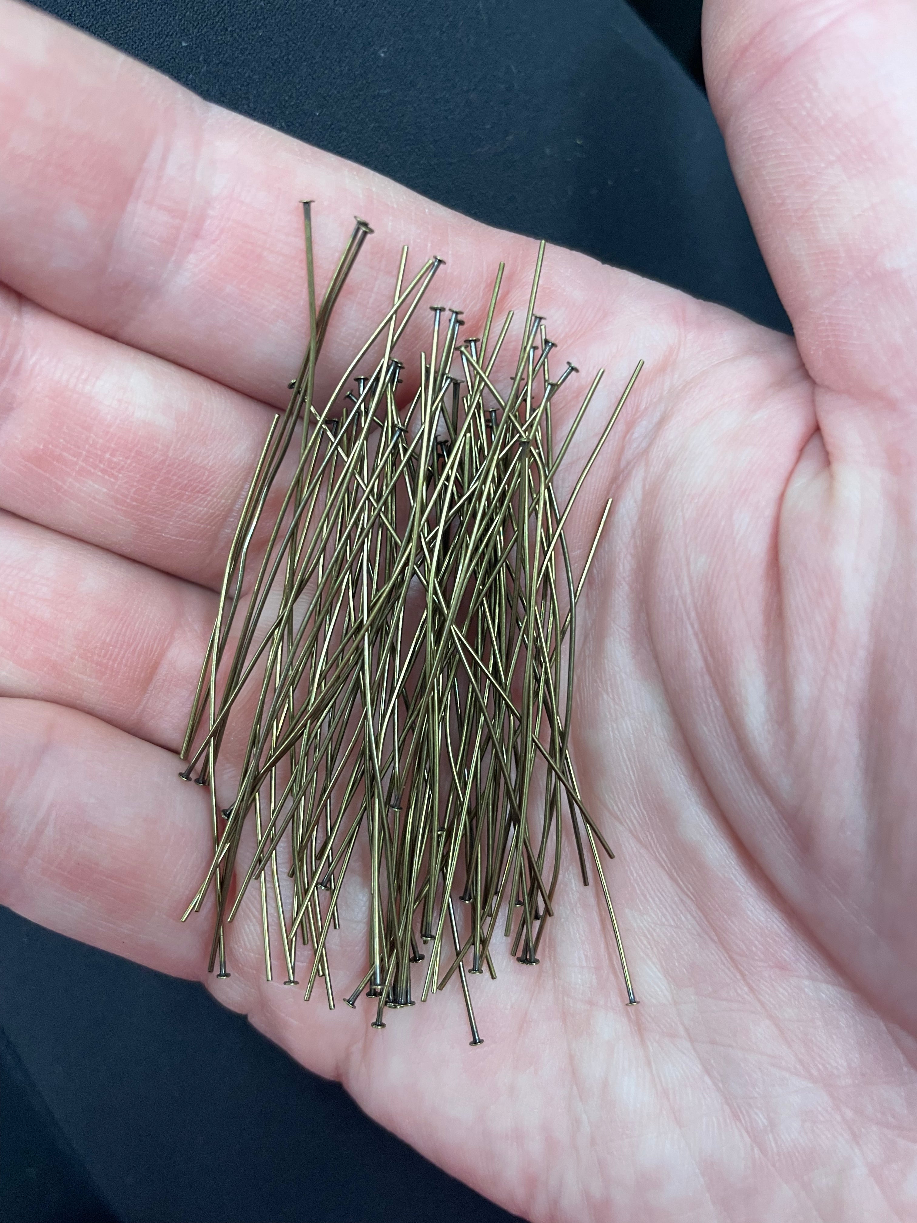 Flat Head Pins Antique Bronze Plated