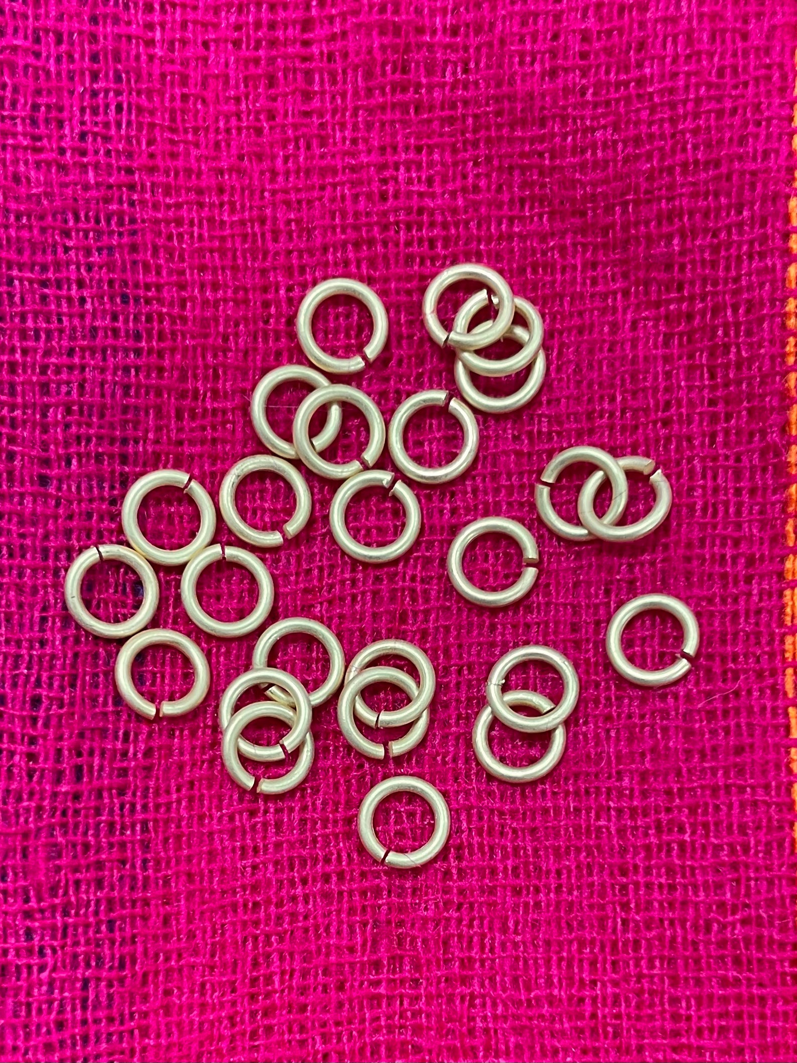 Jump Ring: 6 mm Open 18 Gauge, Matte Gold, 24 pieces