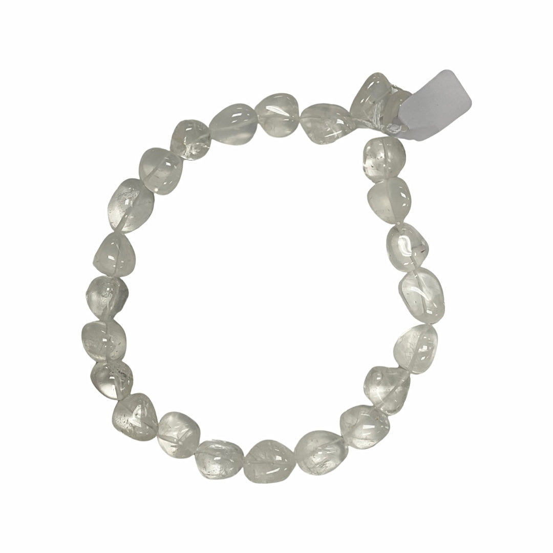 Cloudy Rock Crystal Gemstone Strand