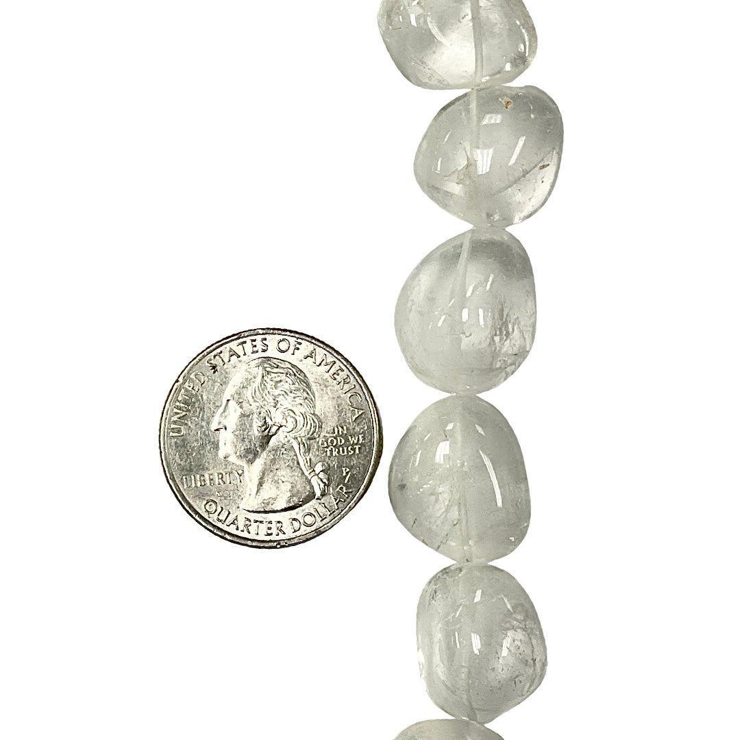 Cloudy Rock Crystal Gemstone Strand