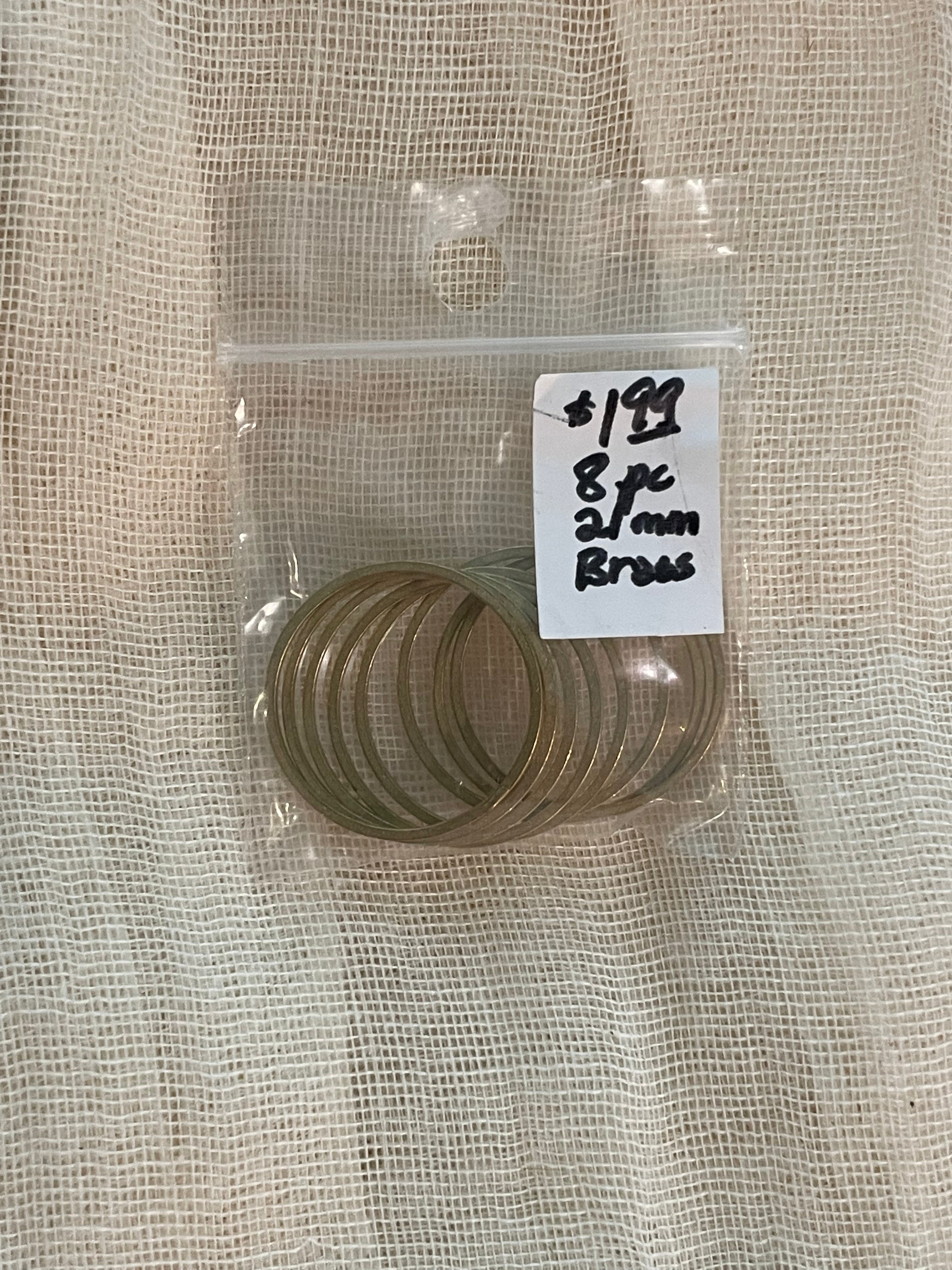 Solid Brass Soldered rings, 2 sizes
