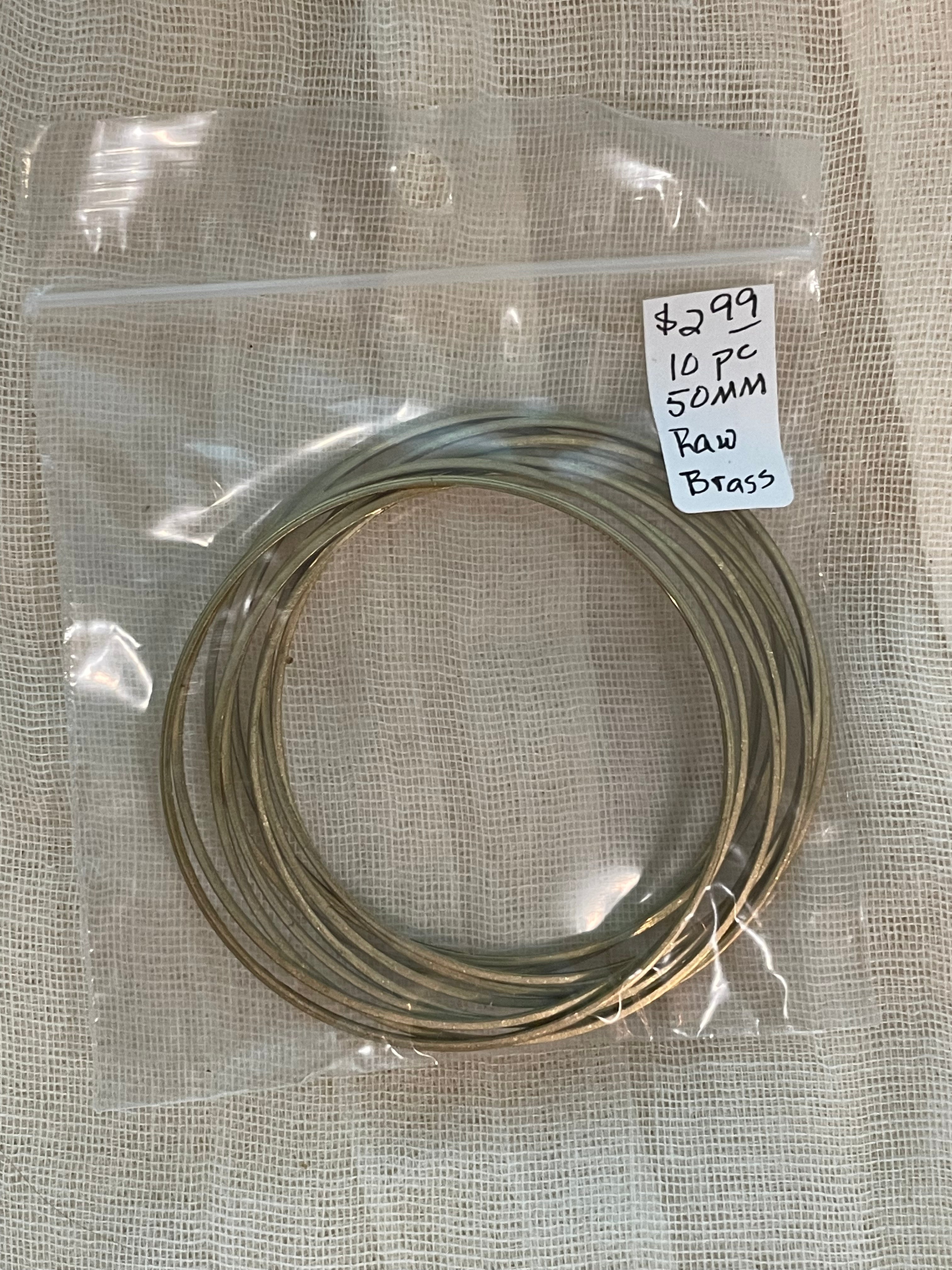 Solid Brass Soldered rings, 2 sizes