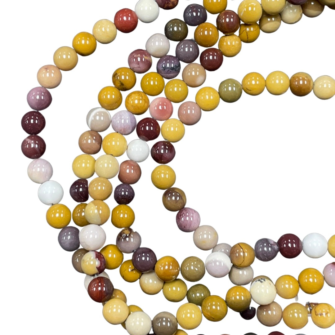 Moukite Jasper beads 6mm Round