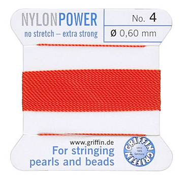 Griffin Nylon Power Cord Red
