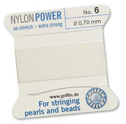 Griffin Nylon Power Cord White