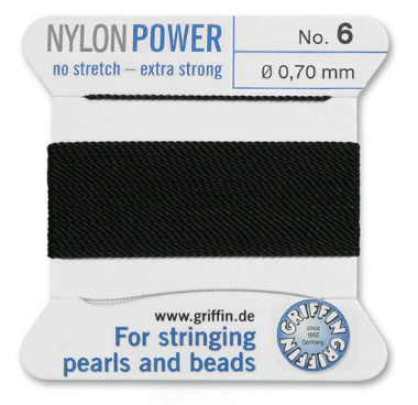 Griffin Nylon Power Cord Black