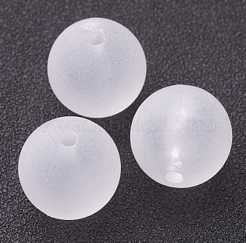 Recycled Glass Beads- Clear Frost