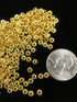 Gold Plate Daisy rondelle Spacer Beads 1x4mm, 1000pc; zinc based alloy