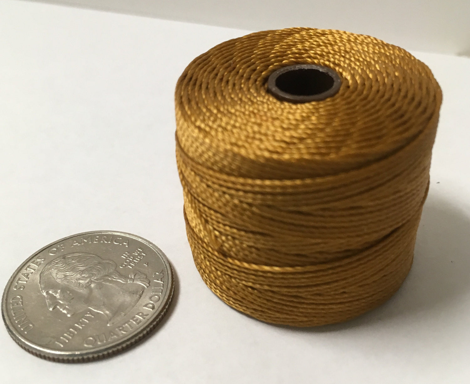 S-Lon TEX210 Gold nylon bead cord 77 yard