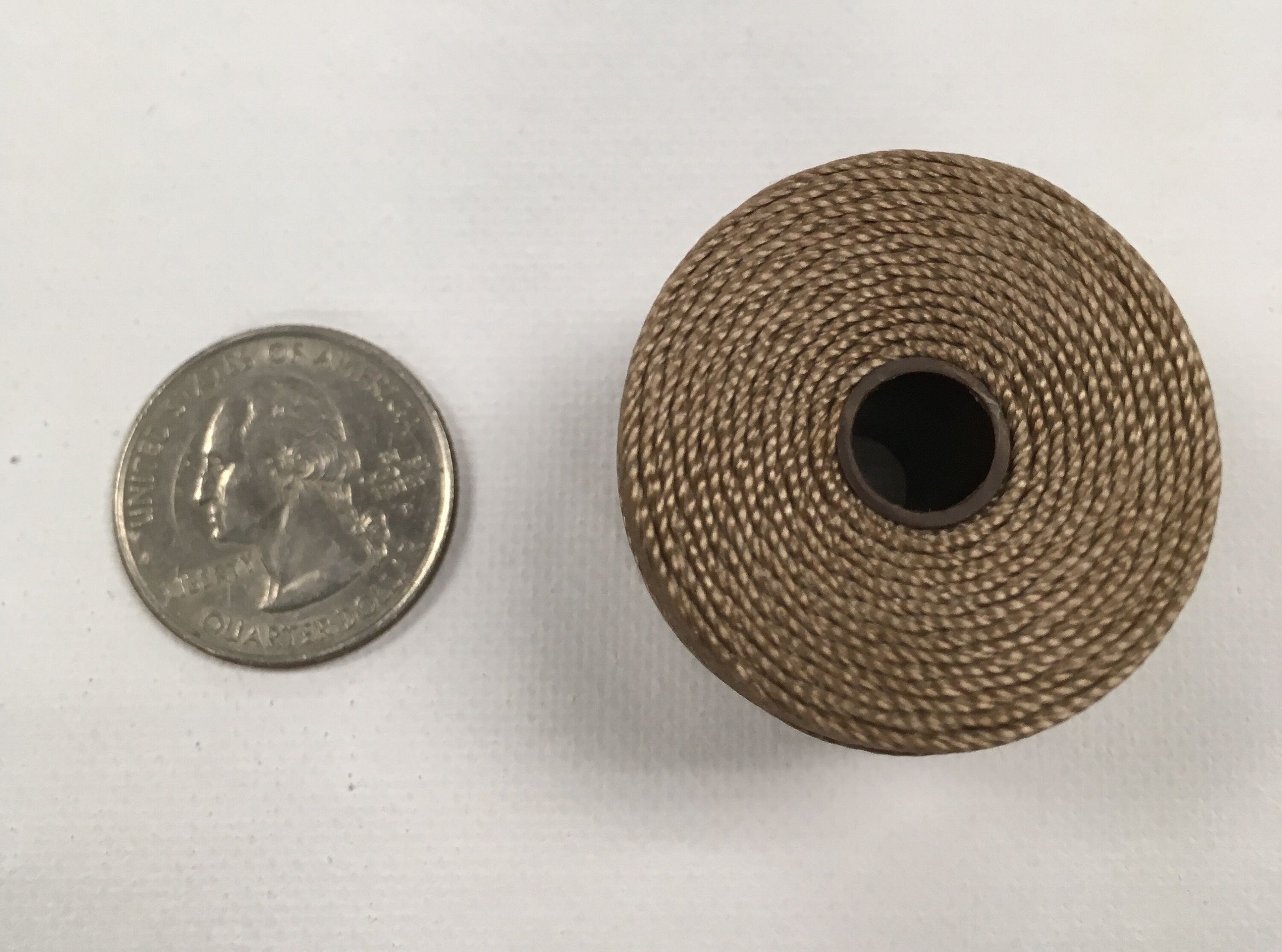 S-lon bead cord Medium Brown TEX210 nylon (Sable)