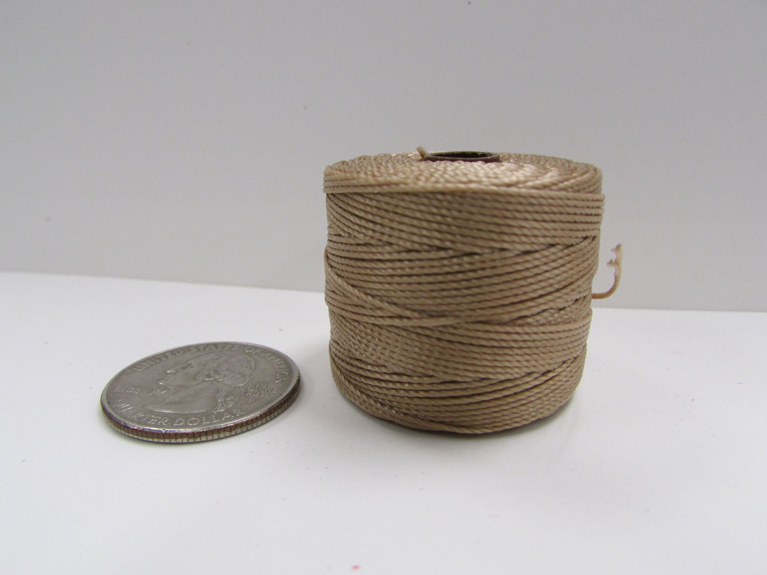 S-LON BEAD CORD LIGHT BROWN 77YD TEX210