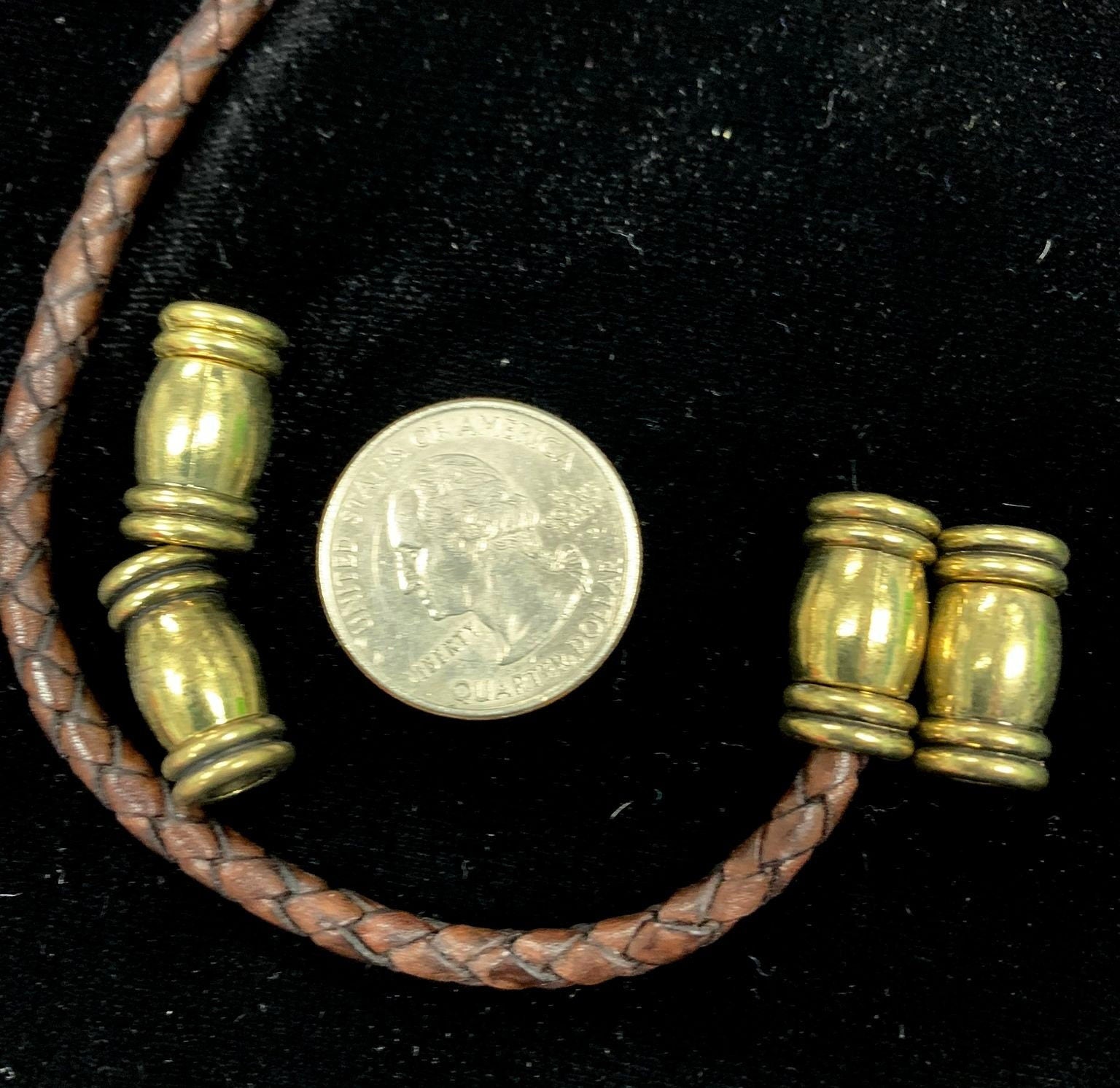 Magnetic Antique Goldplate Tube Clasp, 4-piece