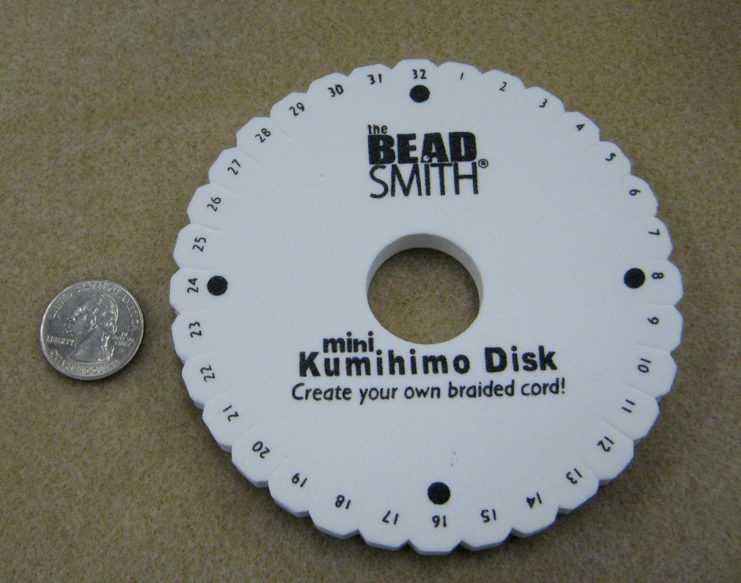Mini Kumihimo Disk 4 inch foam x pkg of 2 disc – beadsandbrushstrokes