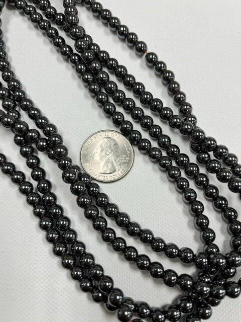 Hematite 6mm round strands