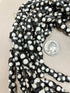 Ghana Bone dotted black beads