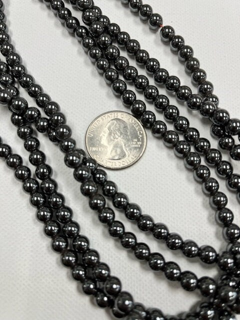 Hematite 6mm round strands