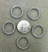 Silver 20mm Roped Closed Ring 8 pieces
