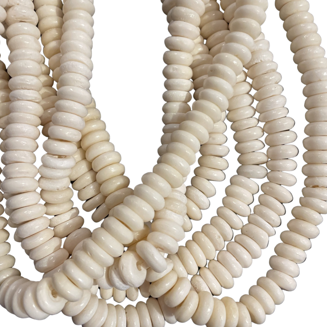African Bone Beads Disk beads 10x5