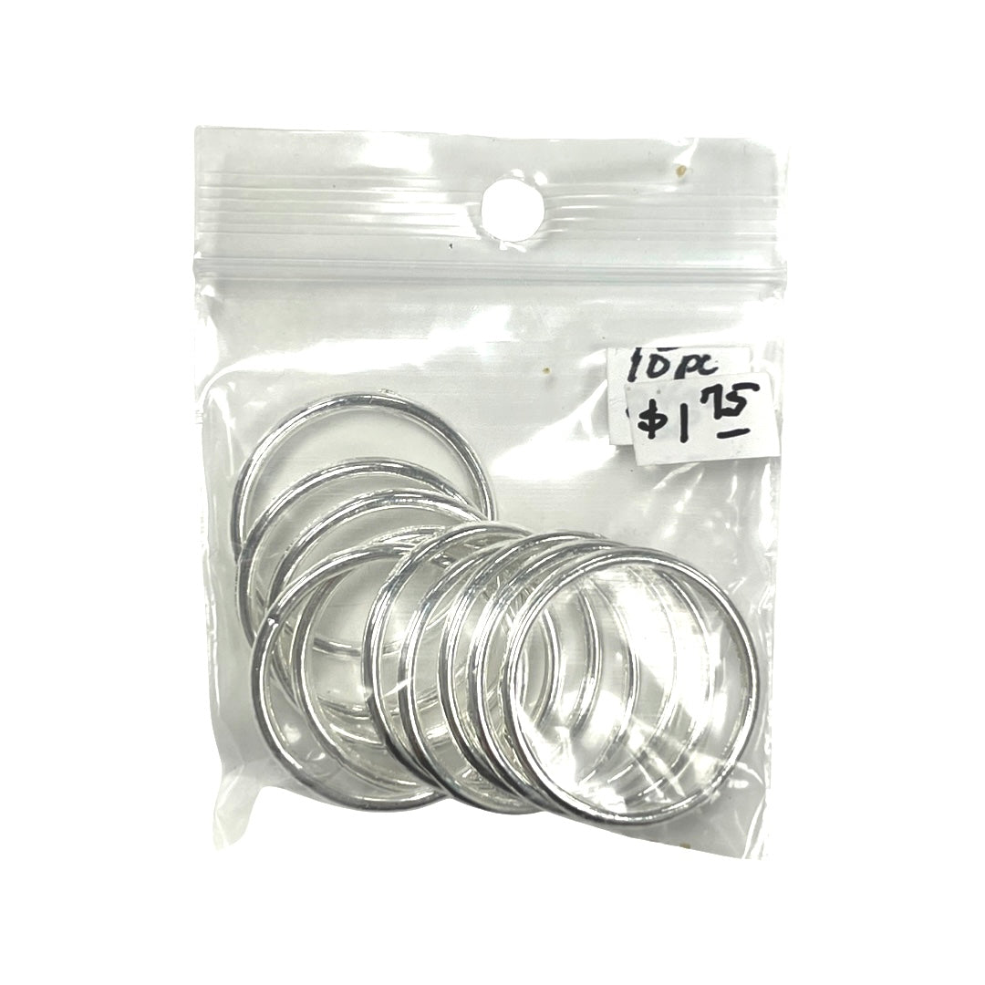 Jump Ring, Closed Silver Plated, 24mm