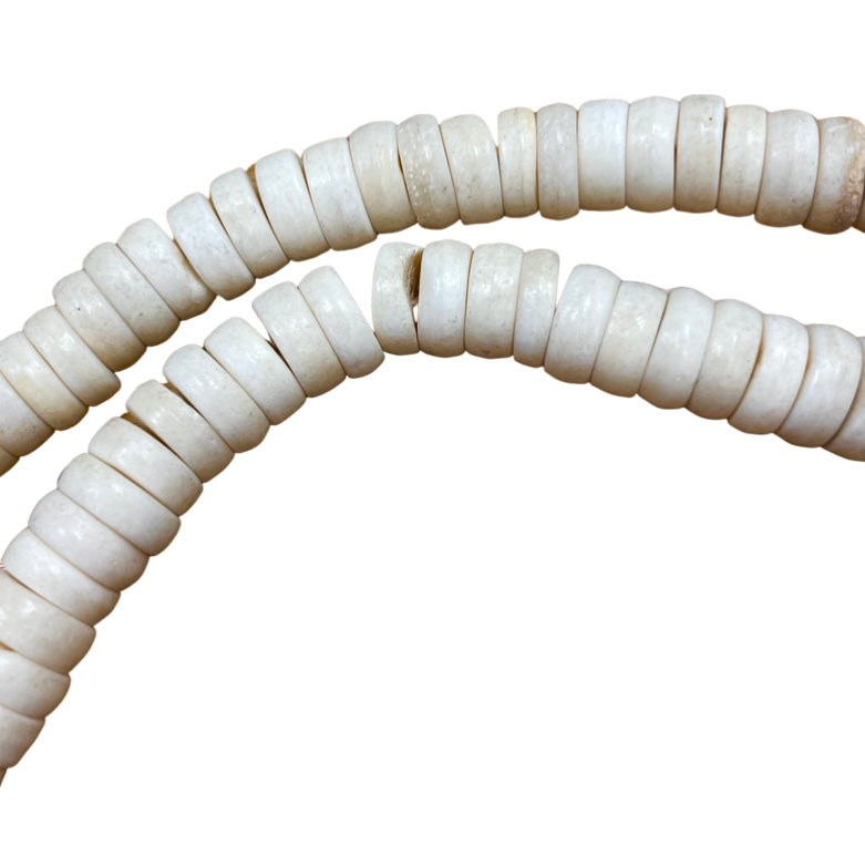 African Bone Beads Heishi Cut 5x12mm