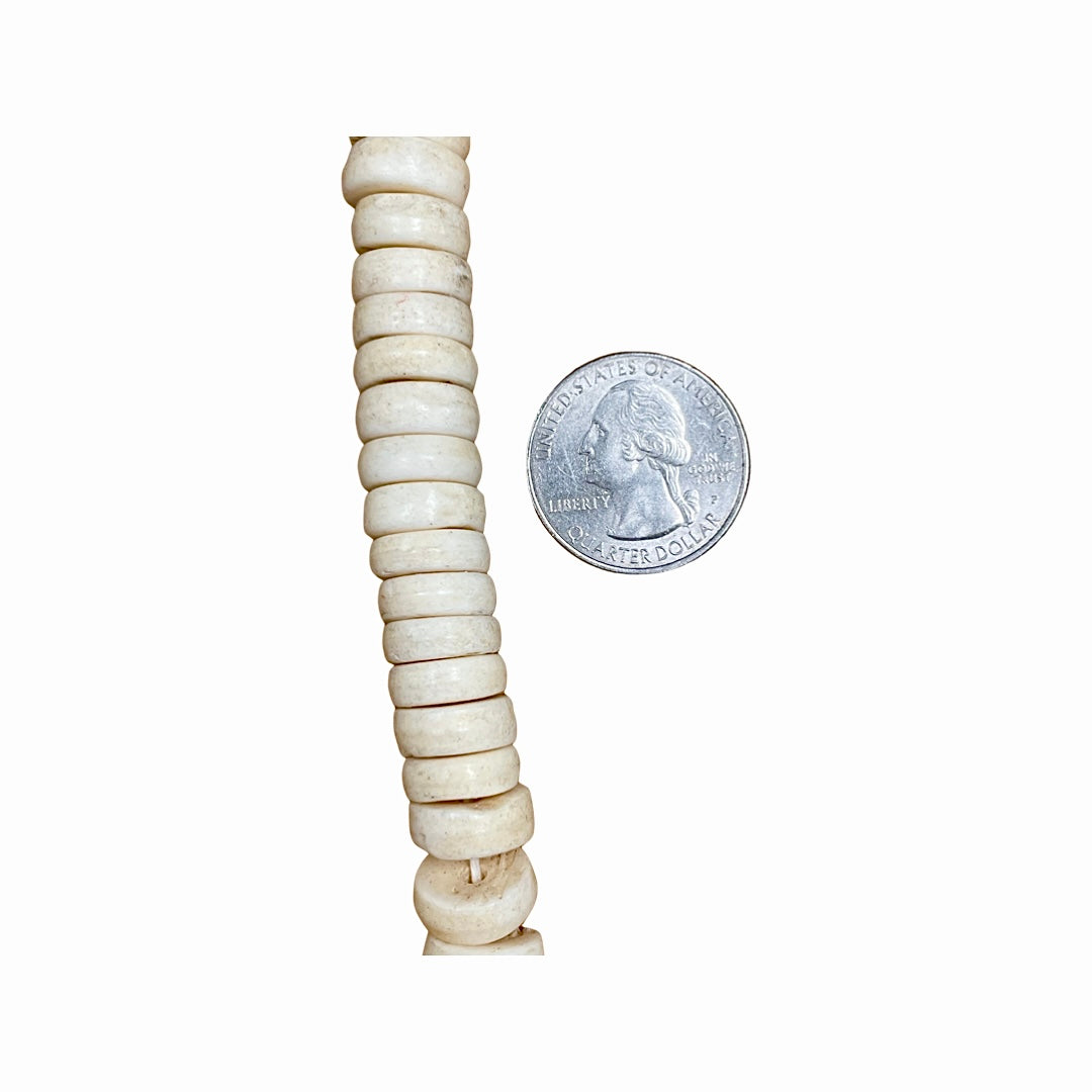 African Bone Beads Heishi Cut 5x12mm