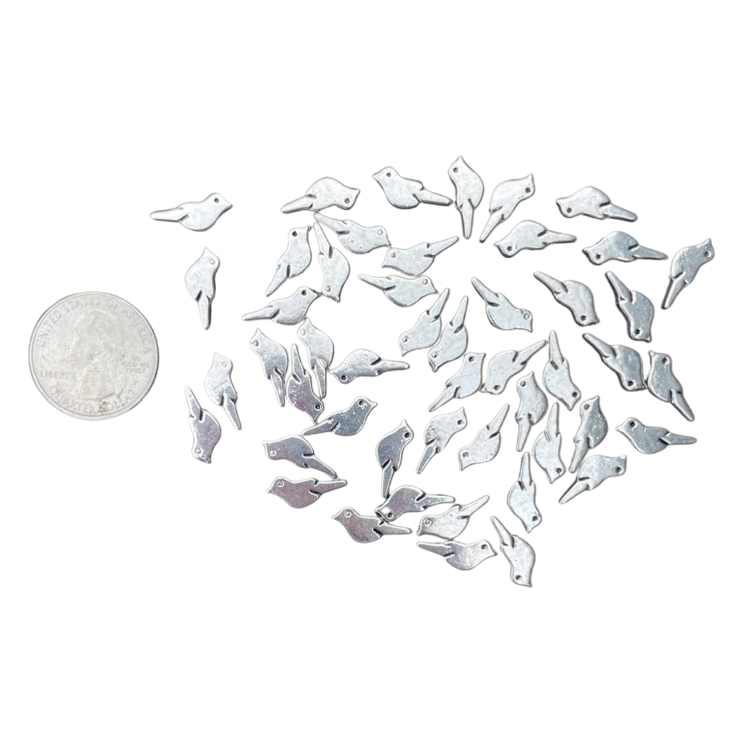Pewter Bird Beads