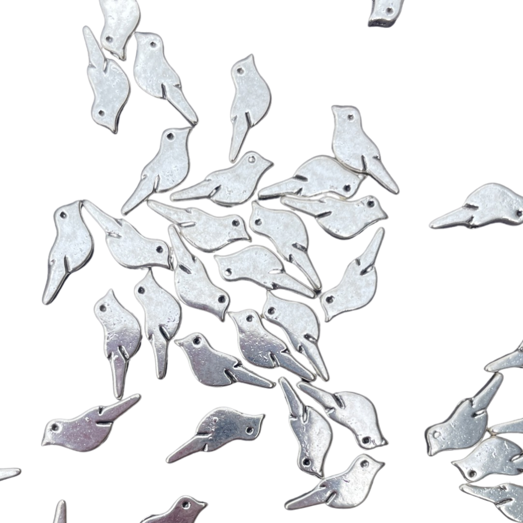 Pewter Bird Beads