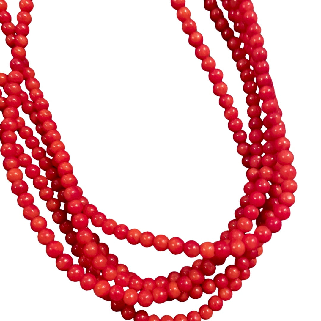 Coral -Dyed Beads 3mm Round