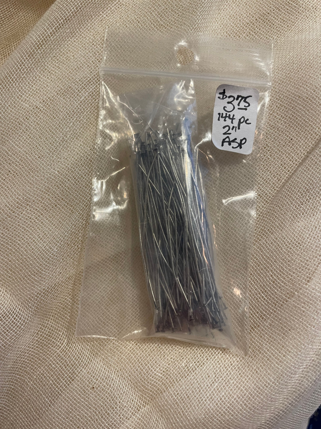 Headpins, Flat Antique Silver Plated  2&quot;,24ga, 144pc