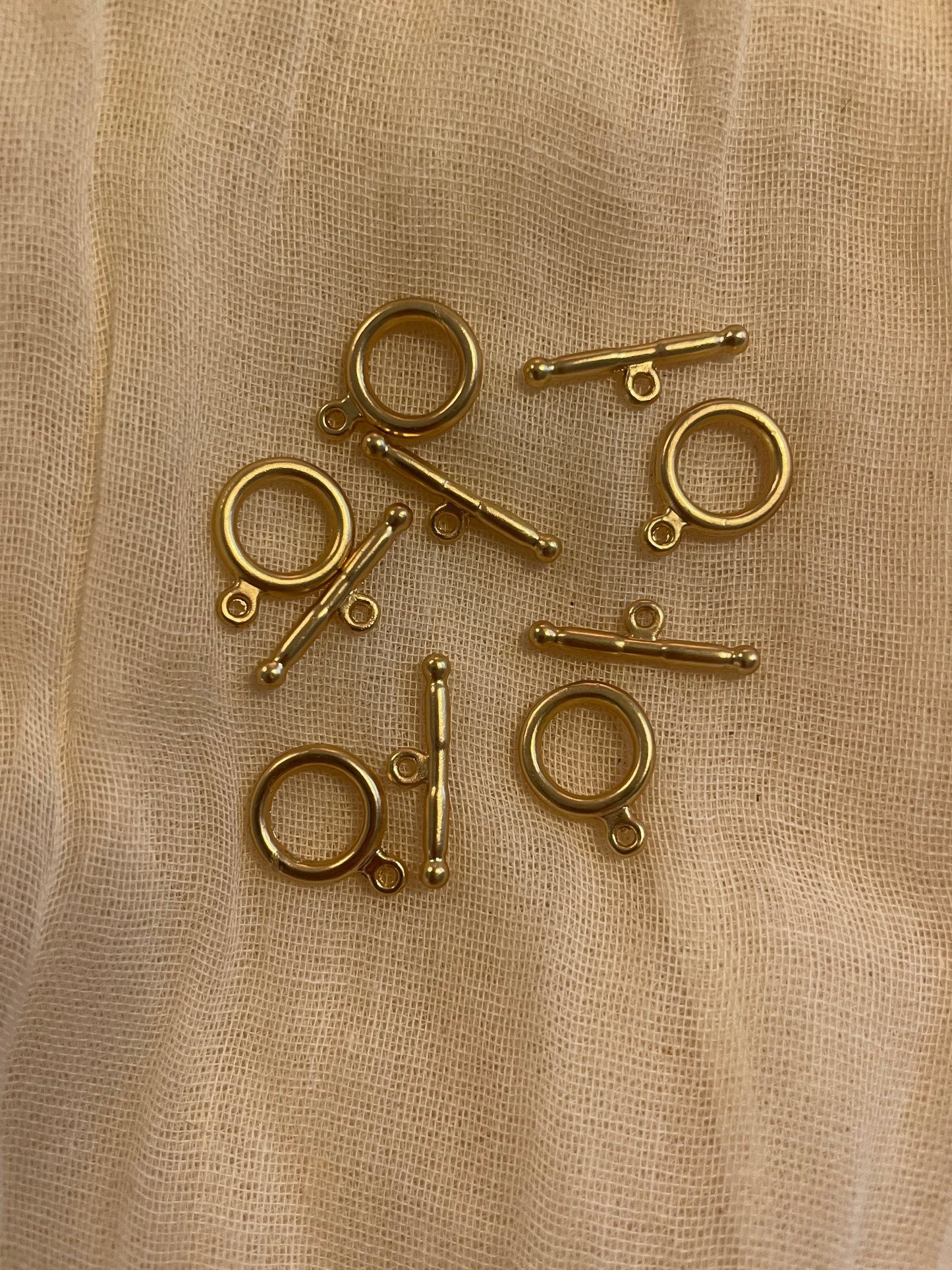 Matte Gold Plated Toggle Clasps 19mm x 24mm (5 Sets)