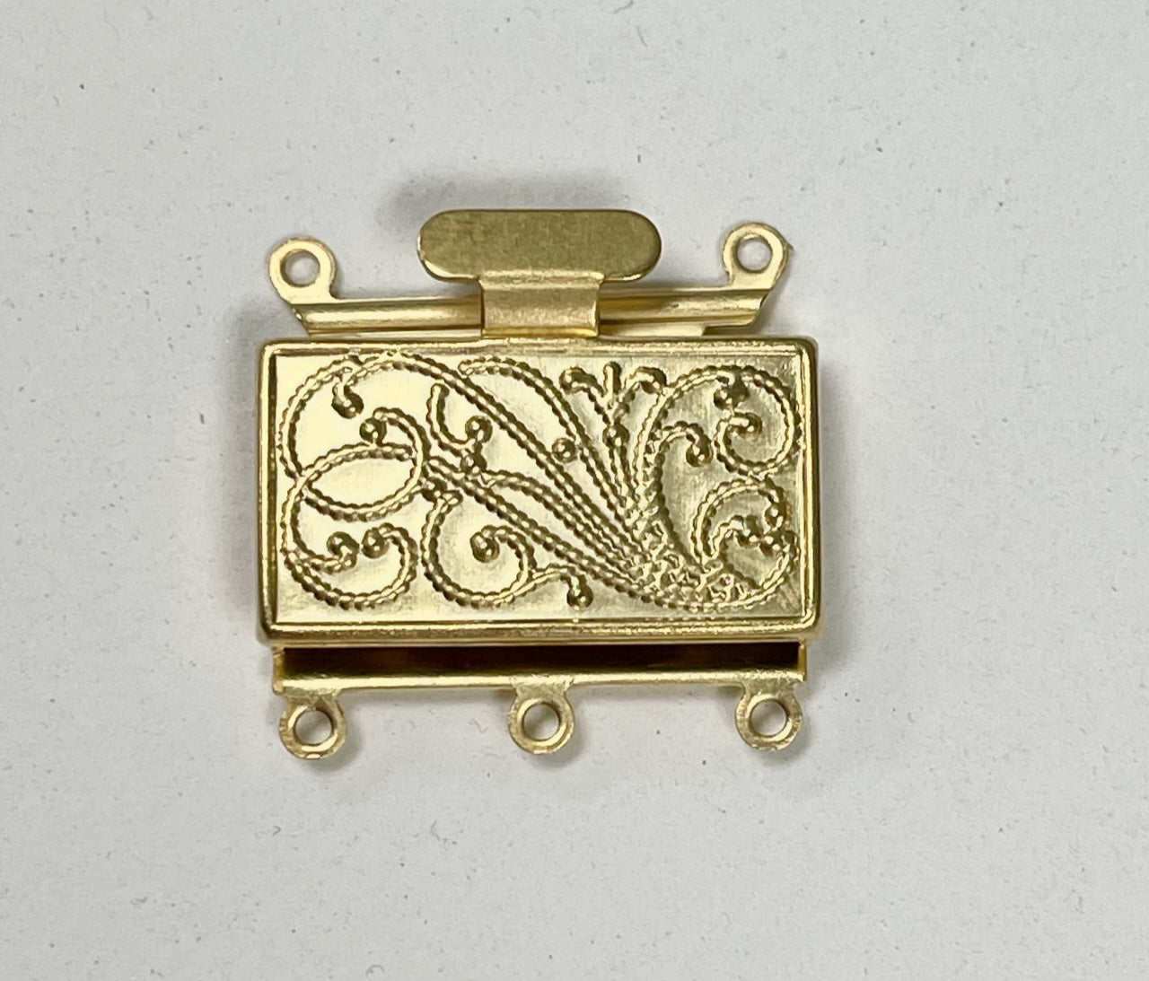 Brass Matte Gold Plated Connector Clasp