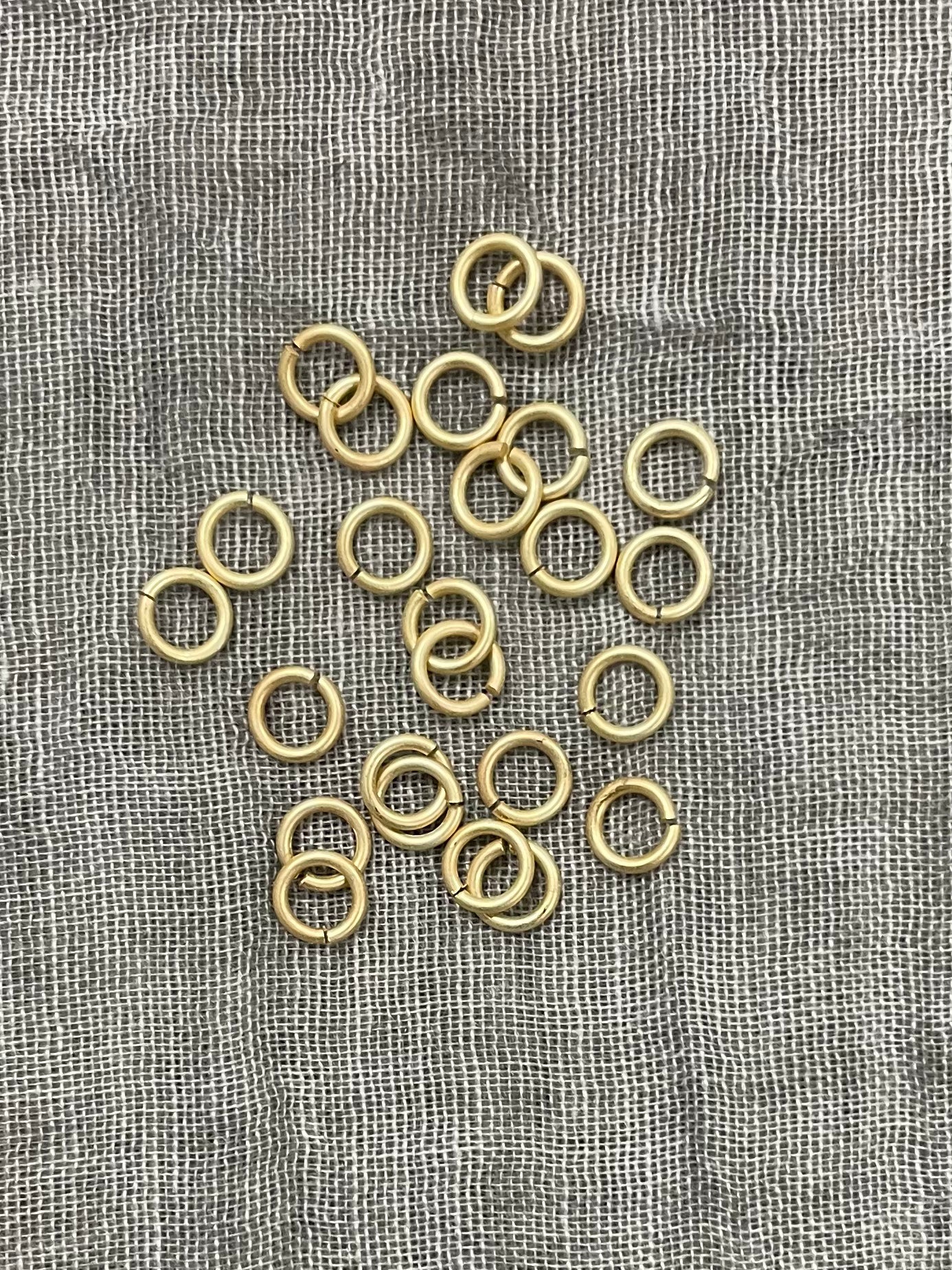 6 mm Open Jump Ring: 18 Gauge, Matte Gold, 24 pieces