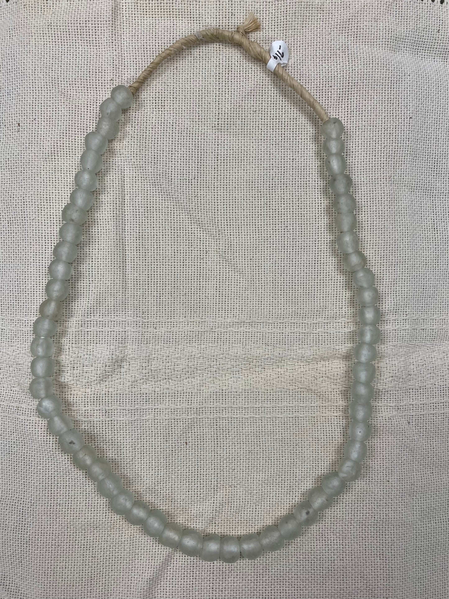 Small Glass Beads from Ghana in Soft White