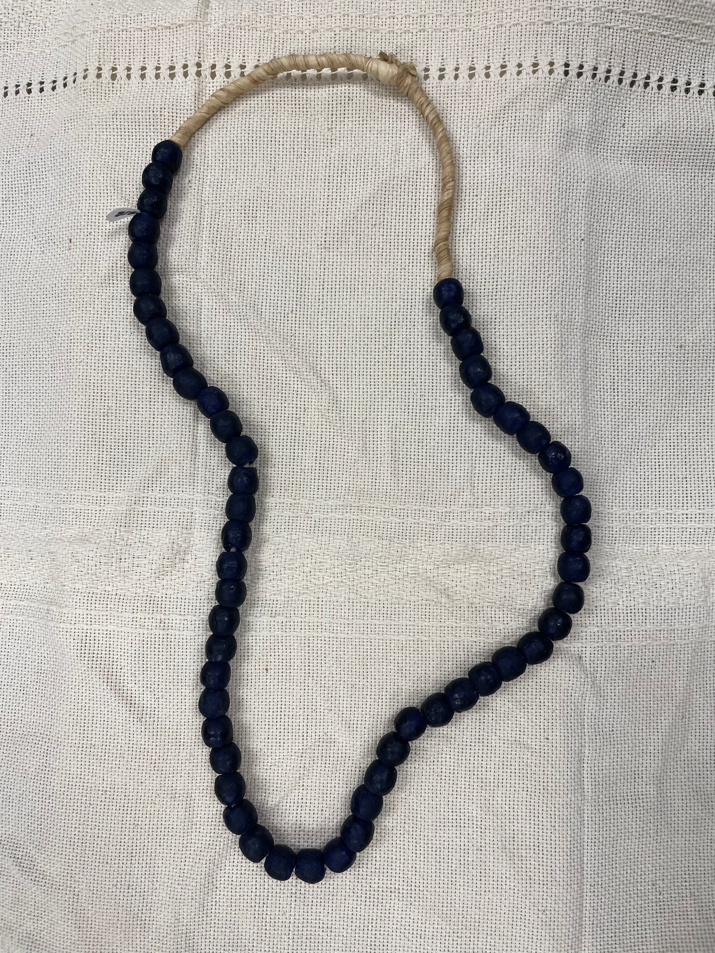 Small Glass Beads from Ghana in Navy Blue