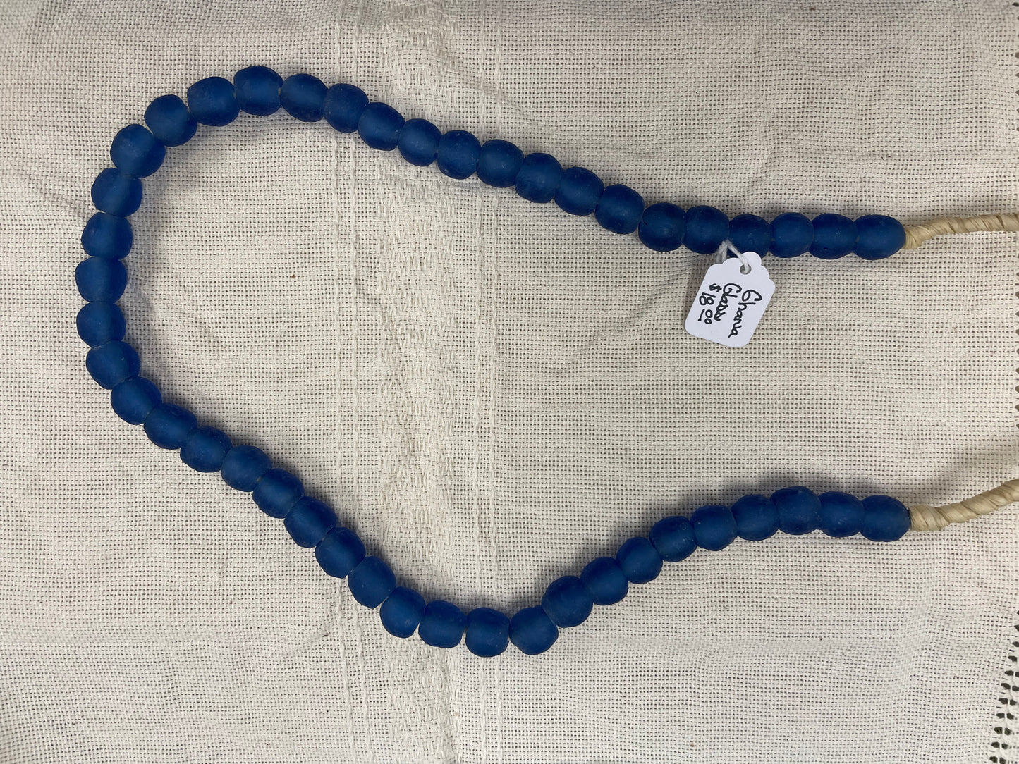 Small Glass Beads from Ghana in Royal Blue
