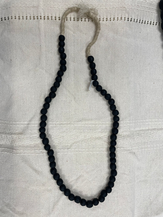 Small Glass Beads from Ghana in Black
