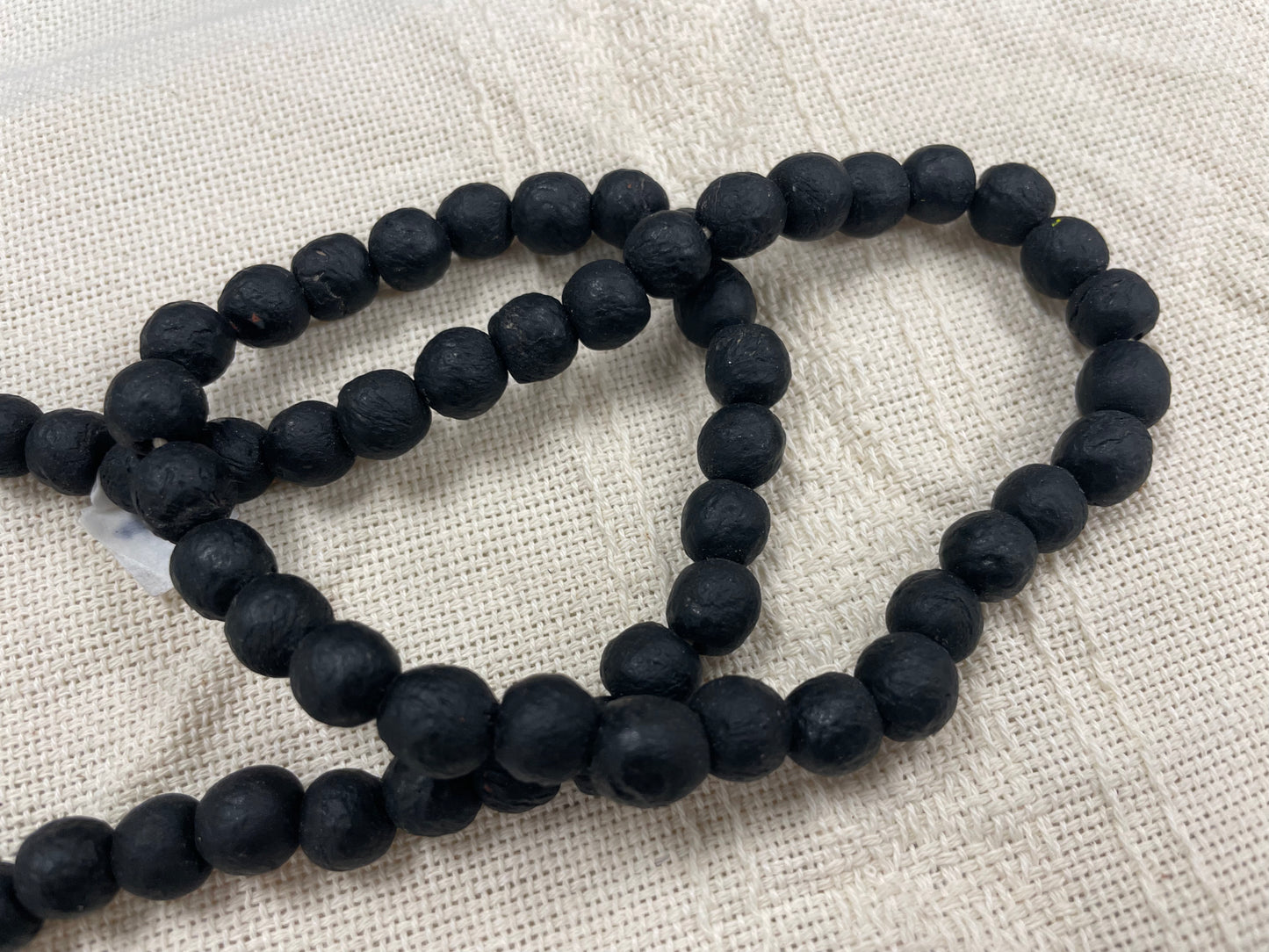 Small Glass Beads from Ghana in Black
