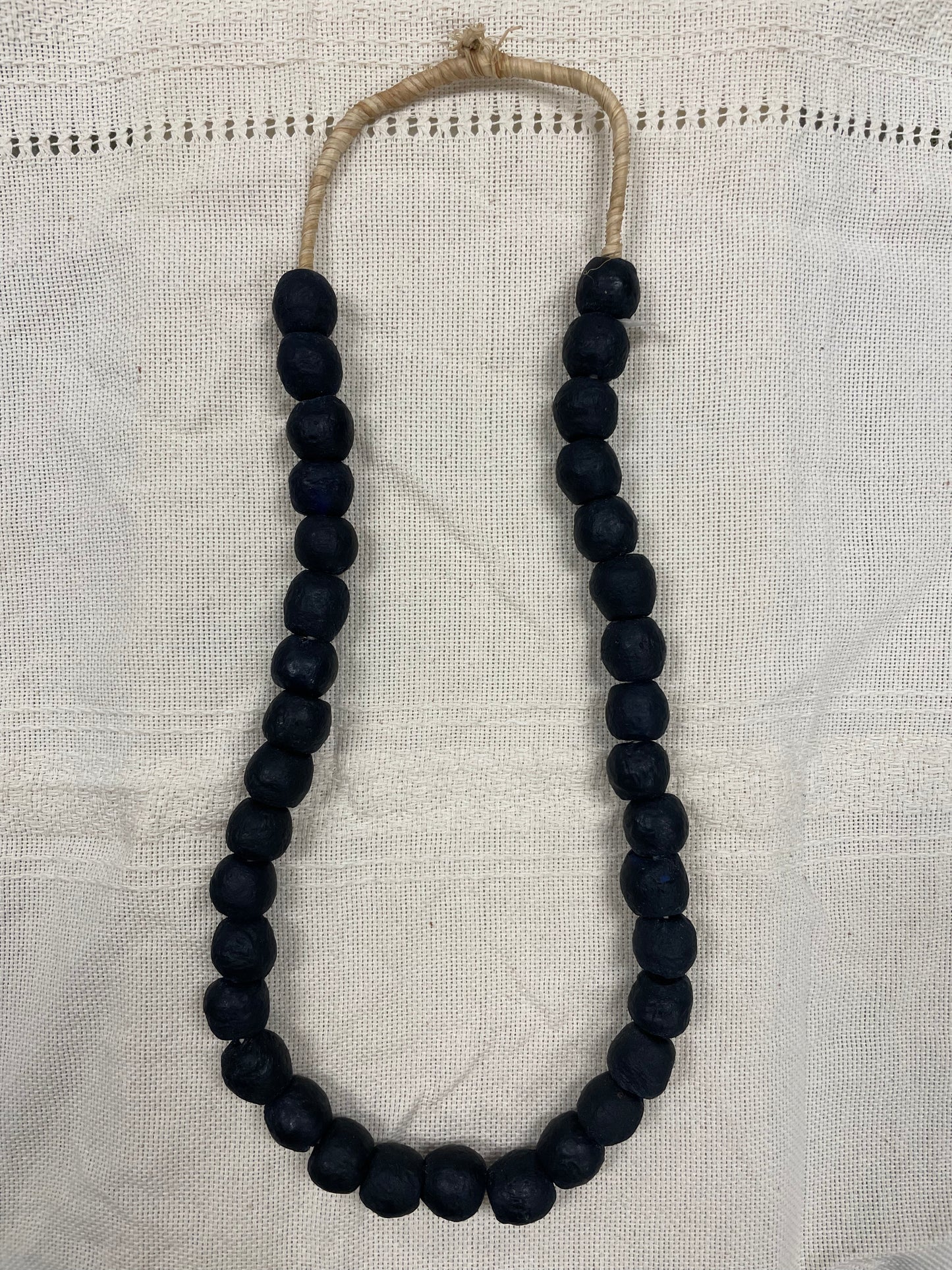 Medium Glass Beads from Ghana in Black