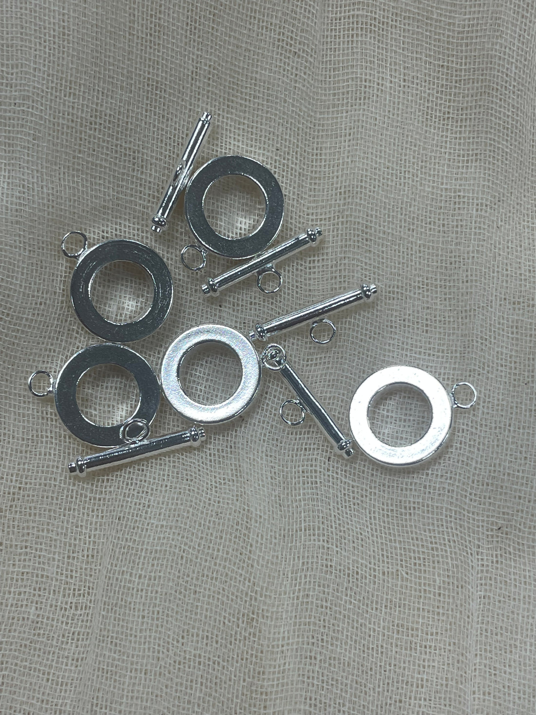 Toggle Clasps Silver Plated 15mm (5 Sets)