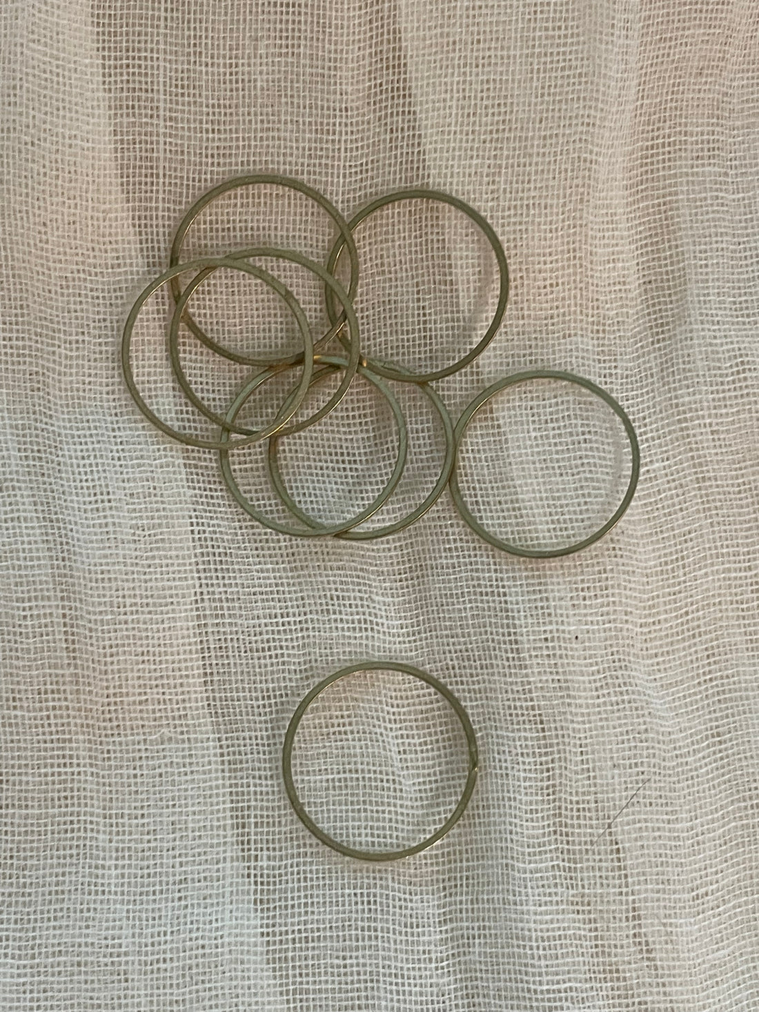 Solid Brass Soldered rings, 2 sizes