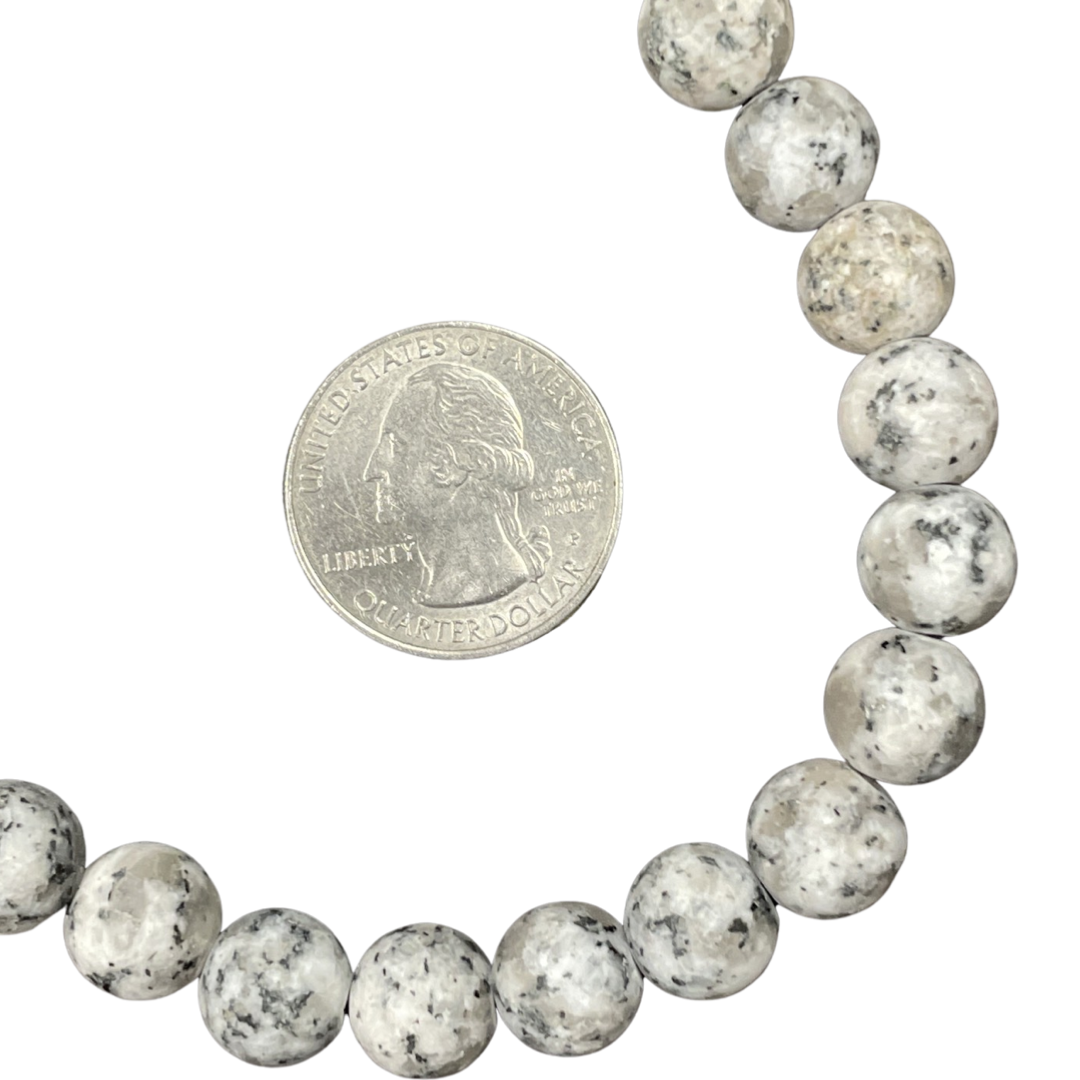 Sesame Jasper matte  10mm beads Round