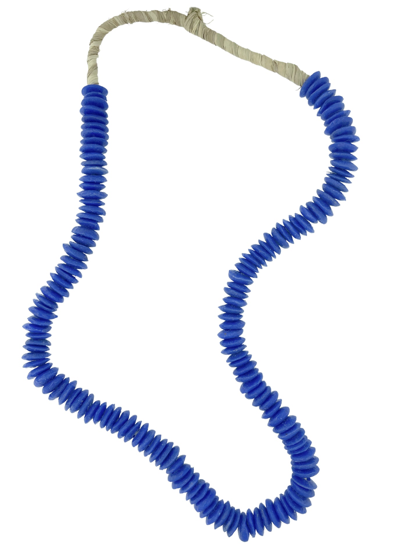 African Recycled Glass Beads: Blue